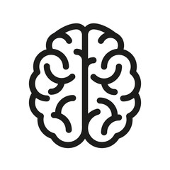 Human brain icon - vector - obrazy, fototapety, plakaty