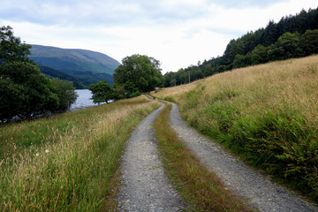 Fototapeta na wymiar Track Beside a Scottish Highland Loch