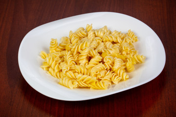 Fussili pasta with oil