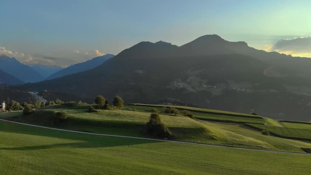 Mountain view Tirol Alps on a sunny day