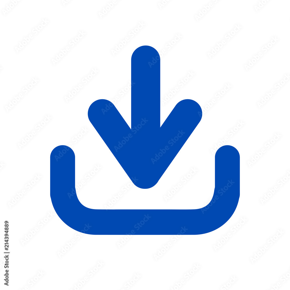 Poster download vector icon. flat sign for mobile concept and web design. arrow down simple solid icon