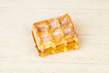 Sweet Waffle with jam