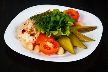Pickled vegetables plate