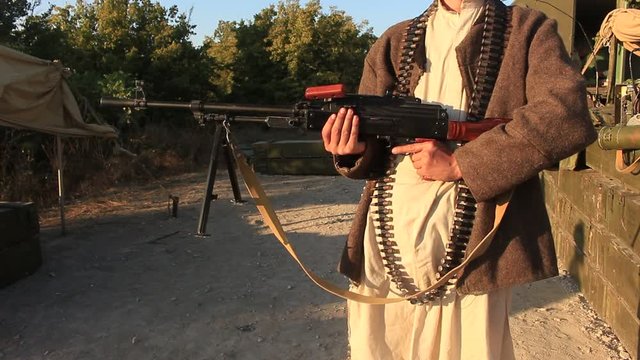 Soldier with the Machine Gun and Bandolier