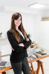 Portrait of a businesswoman sitting at her desk