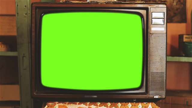 80s Television Green Screen. Aesthetics of the 80s. You can replace green screen with the footage or picture you want with “Keying” effect in AE  (check out tutorials on YouTube).