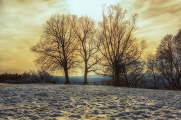 Sonnenuntergang im winter