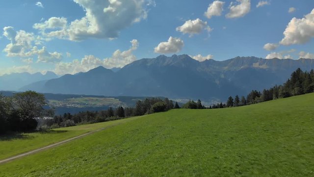 Flug Arial Shot Tirol Karwendel  Nordkette Austria Amazing sunny day