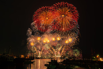 広島　海上花火 fireworks