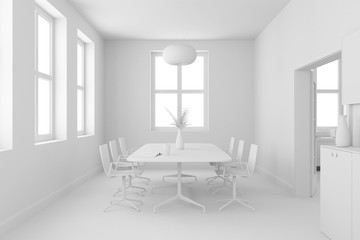 Model of dining room interior design