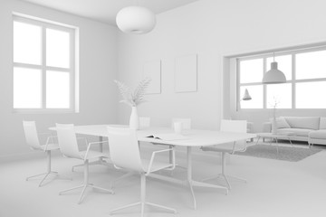 Model of dining room interior design