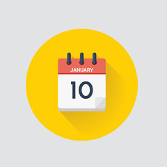 Day calendar with date January 10.