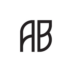 two letter ab monogram logo