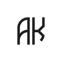 two letter ak monogram logo