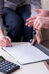 Mortgage agreement is being signed