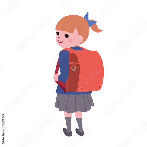 綺麗なランドセル 女の子 イラスト 無料イラスト集