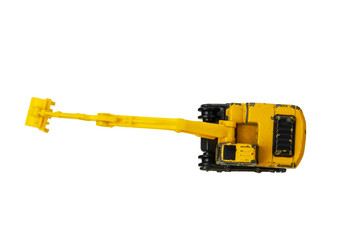 Fototapeta premium Car toy diecast on the white background , Top viwe