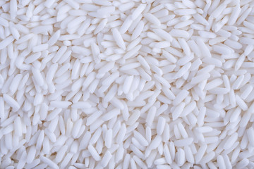 Thailand white glutinous sticky rice texture background