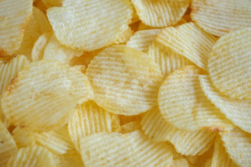 crispy potato chips snack texture background