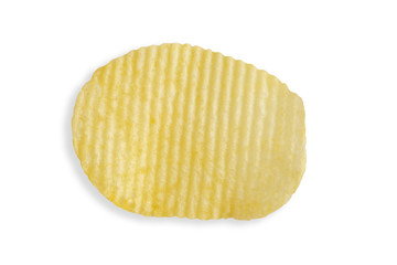 potato chip isolated on white background with clipping path