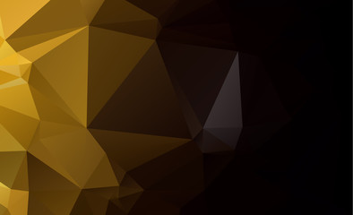 Light Orange vector Low poly crystal background. Polygon design pattern. Low poly illustration, low polygon background.