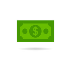 design vector money icon, illustration dollar money flat style design 