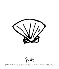 해산물 일러스트 / 손으로 그린 수산물 그림