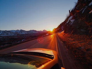 Sunset Driving - Anchorage, Alaska, US