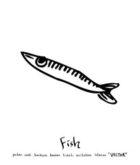 해산물 일러스트 / 손으로 그린 수산물 그림