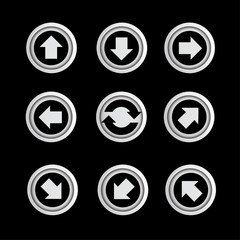 Arrow icon set vector template. icon sign element
