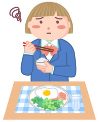 食欲不信の女の子