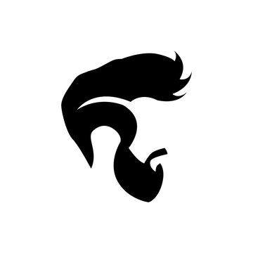 Hair man logo vector element. barber shop logo template