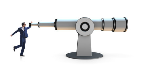 Businessman in financial planning business concept