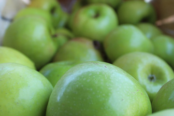 Fresh green apples