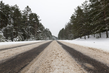 Road under the snow