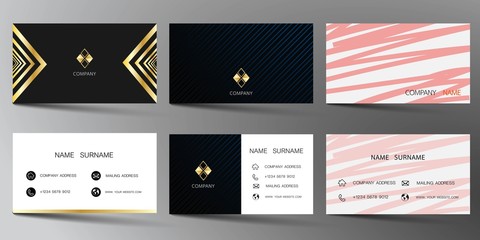 Business card set.