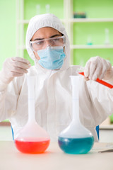 Chemist working in the lab on new experiment