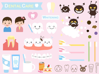 かわいい歯のイラスト素材