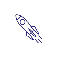 Mission line icon. Rocket, start, flight. Business concept. Can be used for topics like startup, management, new project