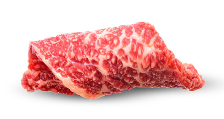 Beef meat isolated on white clipping path