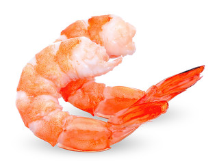 Shrimp isolated on white with clipping path