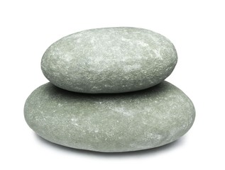 Fototapeta na wymiar Two stones isolated on white background