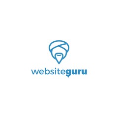website guru head logo design vector illustration custom logo design inspiration - obrazy, fototapety, plakaty