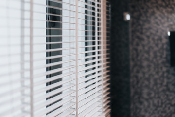 white window verticle blind home concept
