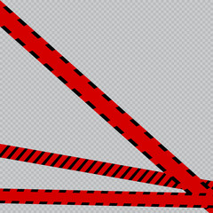 Fototapeta premium Realistic warning tapes.Caution lines isolated. Danger signs. Vector