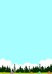 キャンプ　イラスト