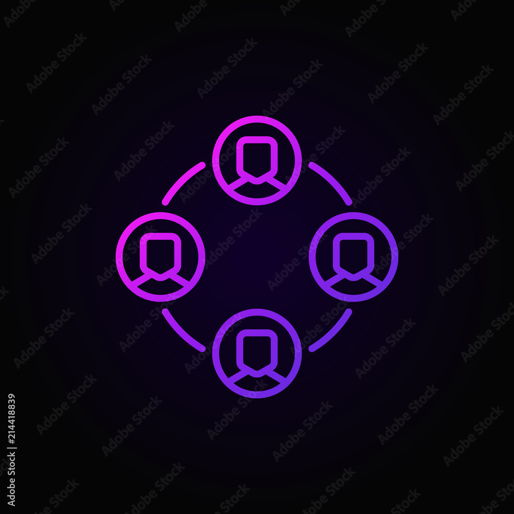 Poster outsourcing vector colored linear icon or design element
