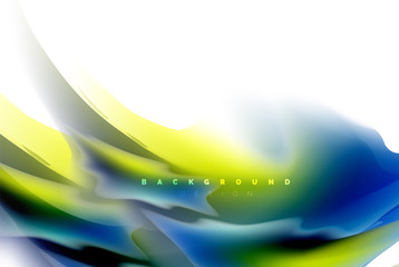 Holographic fluid colors flow, colorful liquid mixing colours motion concept