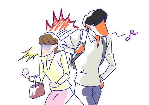 わざとぶつかる男 Stock イラスト Adobe Stock