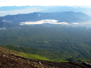富士山・吉田ルート登山道からの風景